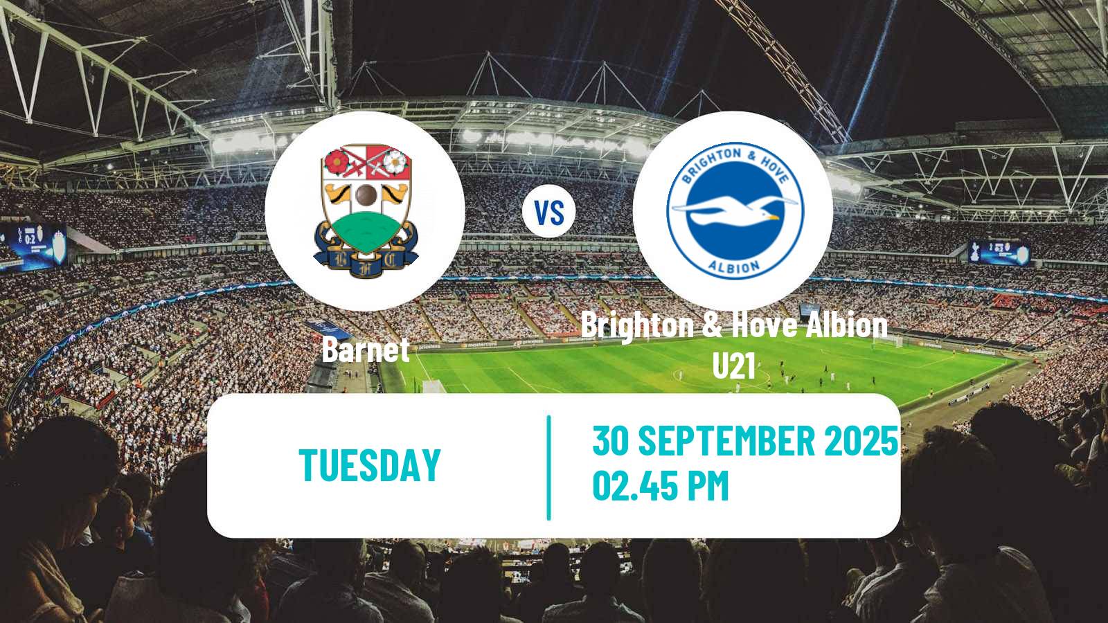 Football English EFL Trophy Barnet - Brighton & Hove Albion U21