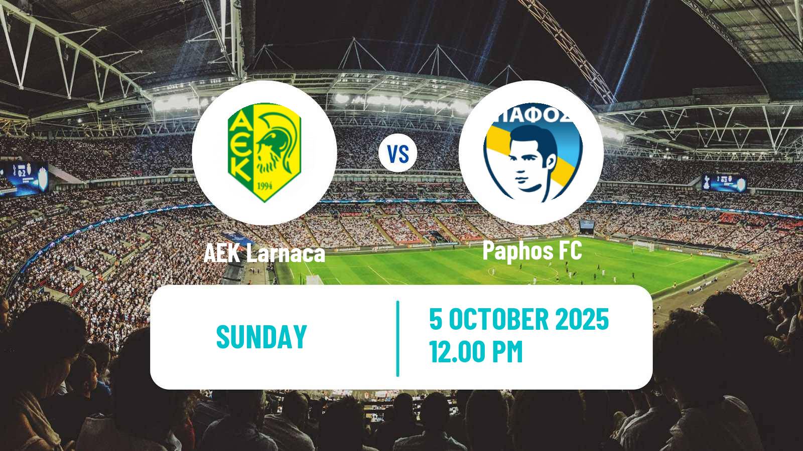 Football Cypriot First Division AEK Larnaca - Paphos
