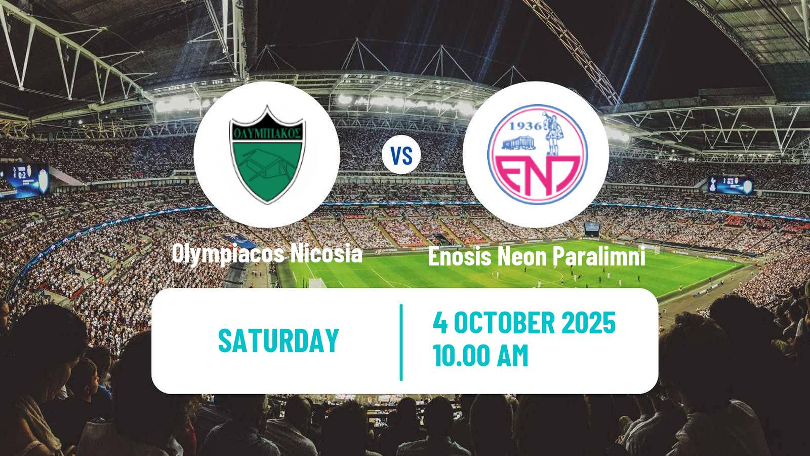 Football Cypriot First Division Olympiacos Nicosia - Enosis Neon Paralimni