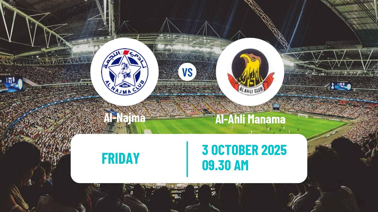 Football Bahraini Premier League Al-Najma - Al-Ahli Manama