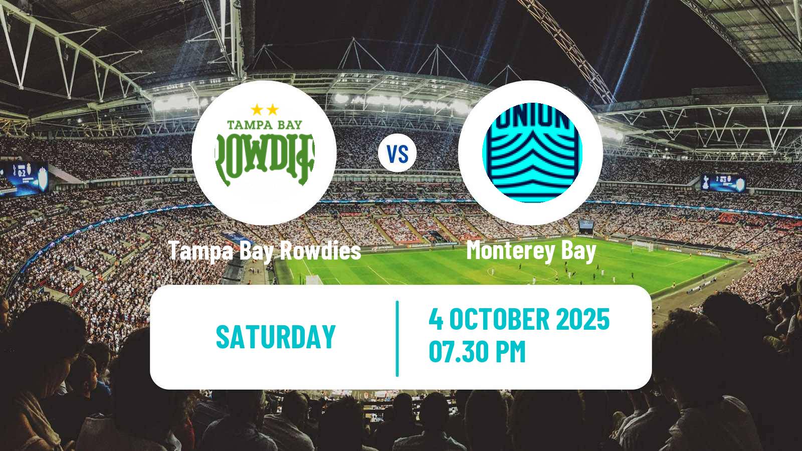 Football USL Championship Tampa Bay Rowdies - Monterey Bay