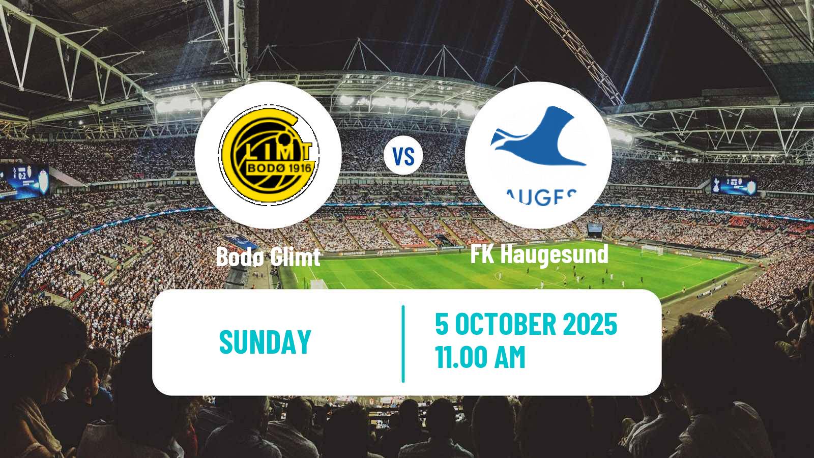 Football Norwegian Eliteserien Bodø Glimt - Haugesund