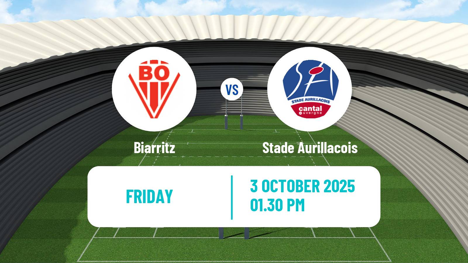 Rugby union French Pro D2 Biarritz - Stade Aurillacois