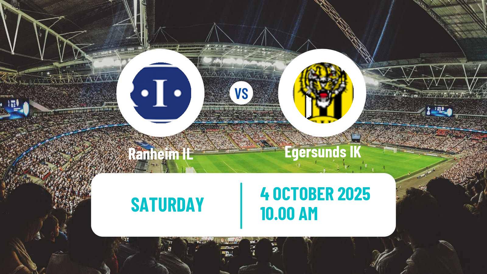 Football Norwegian Adeccoligaen Ranheim - Egersund