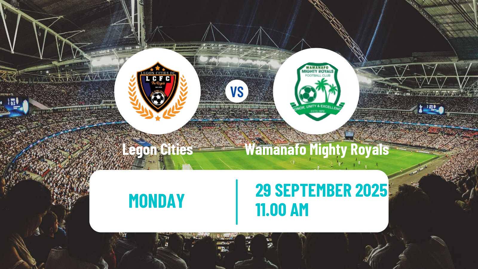 Football Ghanaian Division One League Legon Cities - Wamanafo Mighty Royals