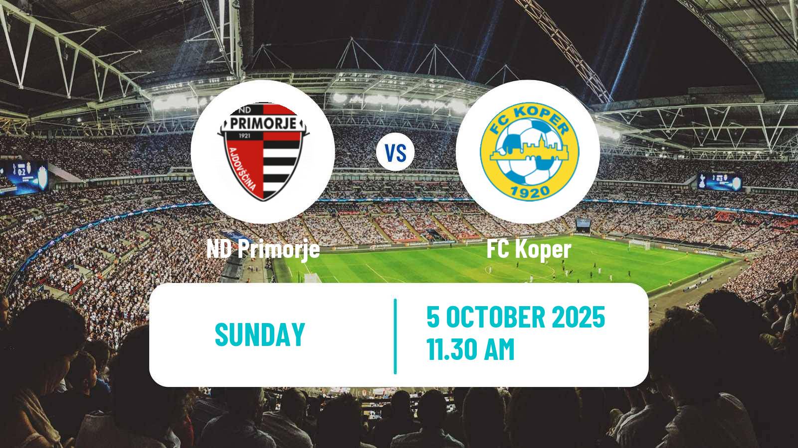 Football Slovenian PrvaLiga Primorje - Koper