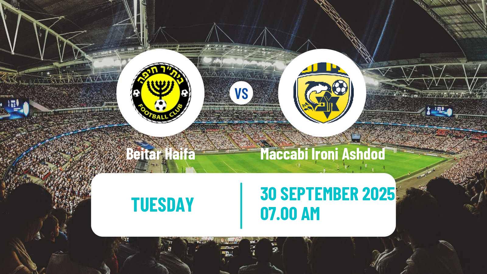 Football Israeli State Cup Beitar Haifa - Maccabi Ironi Ashdod