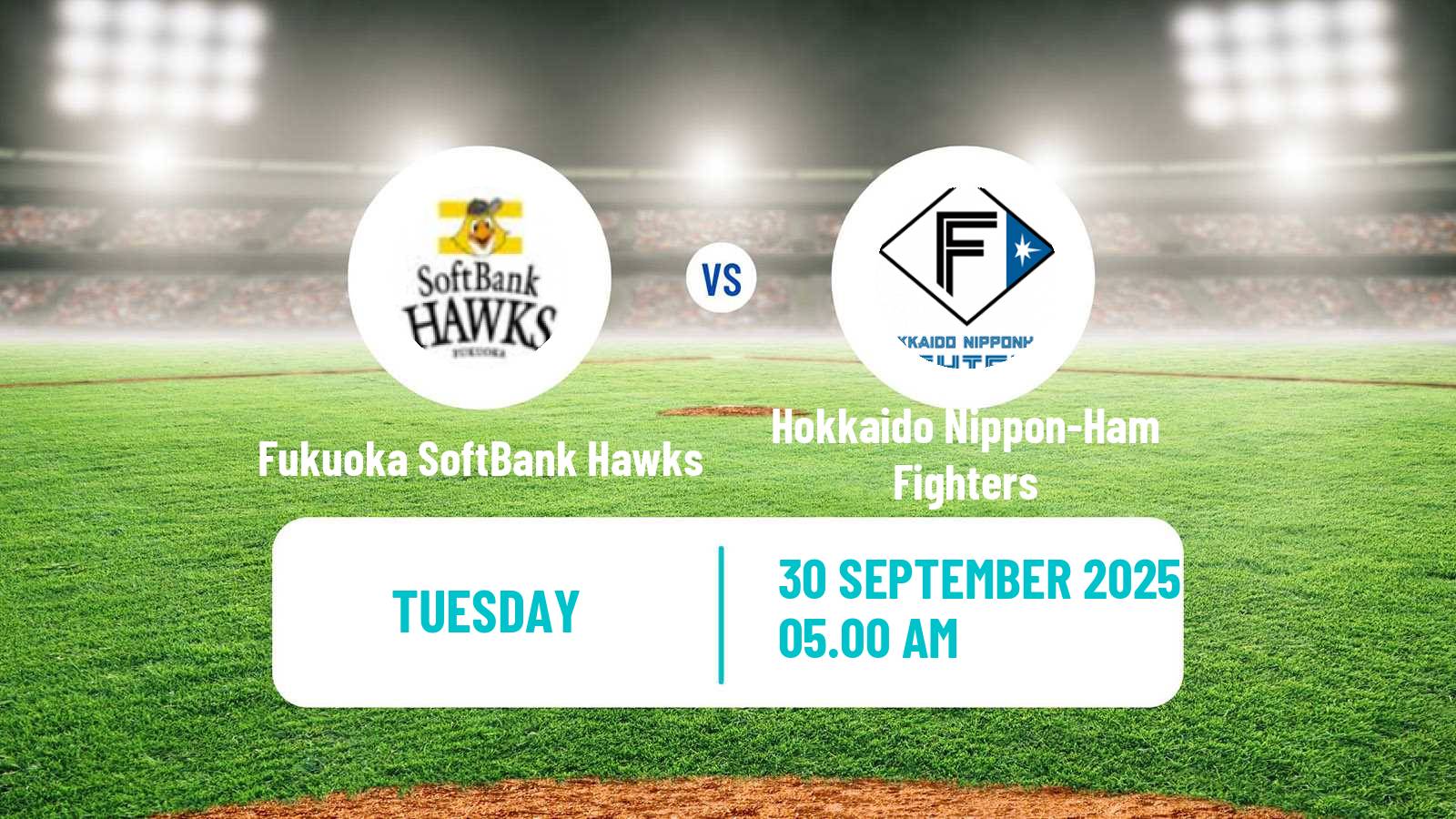 Baseball NPB Fukuoka SoftBank Hawks - Hokkaido Nippon-Ham Fighters