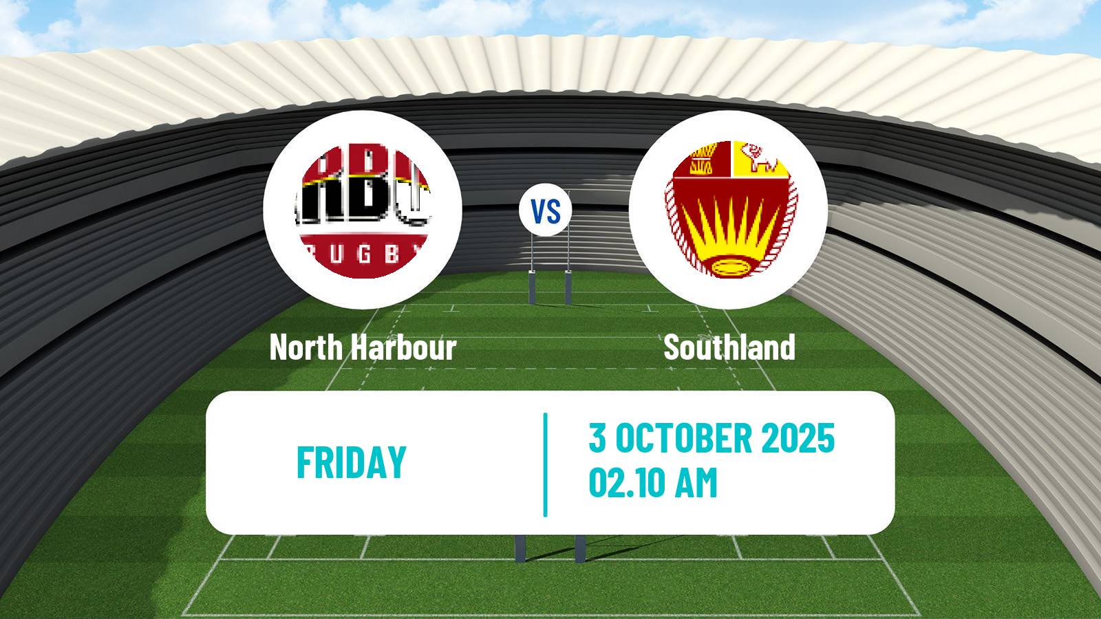 Rugby union New Zealand Bunnings NPC North Harbour - Southland