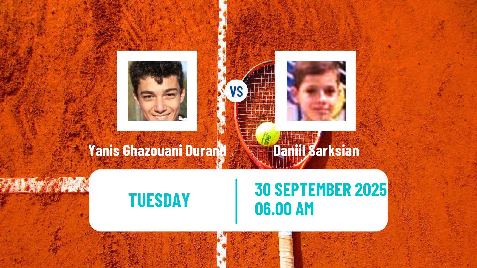 Tennis ITF M15 Monastir 37 Men 2025 Yanis Ghazouani Durand - Daniil Sarksian