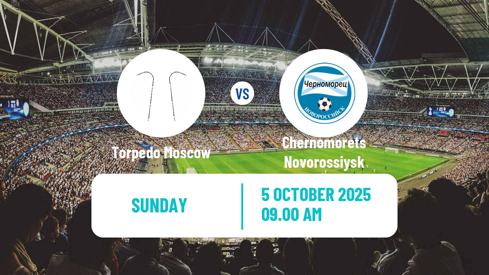 Football Russian FNL Torpedo Moscow - Chernomorets Novorossiysk
