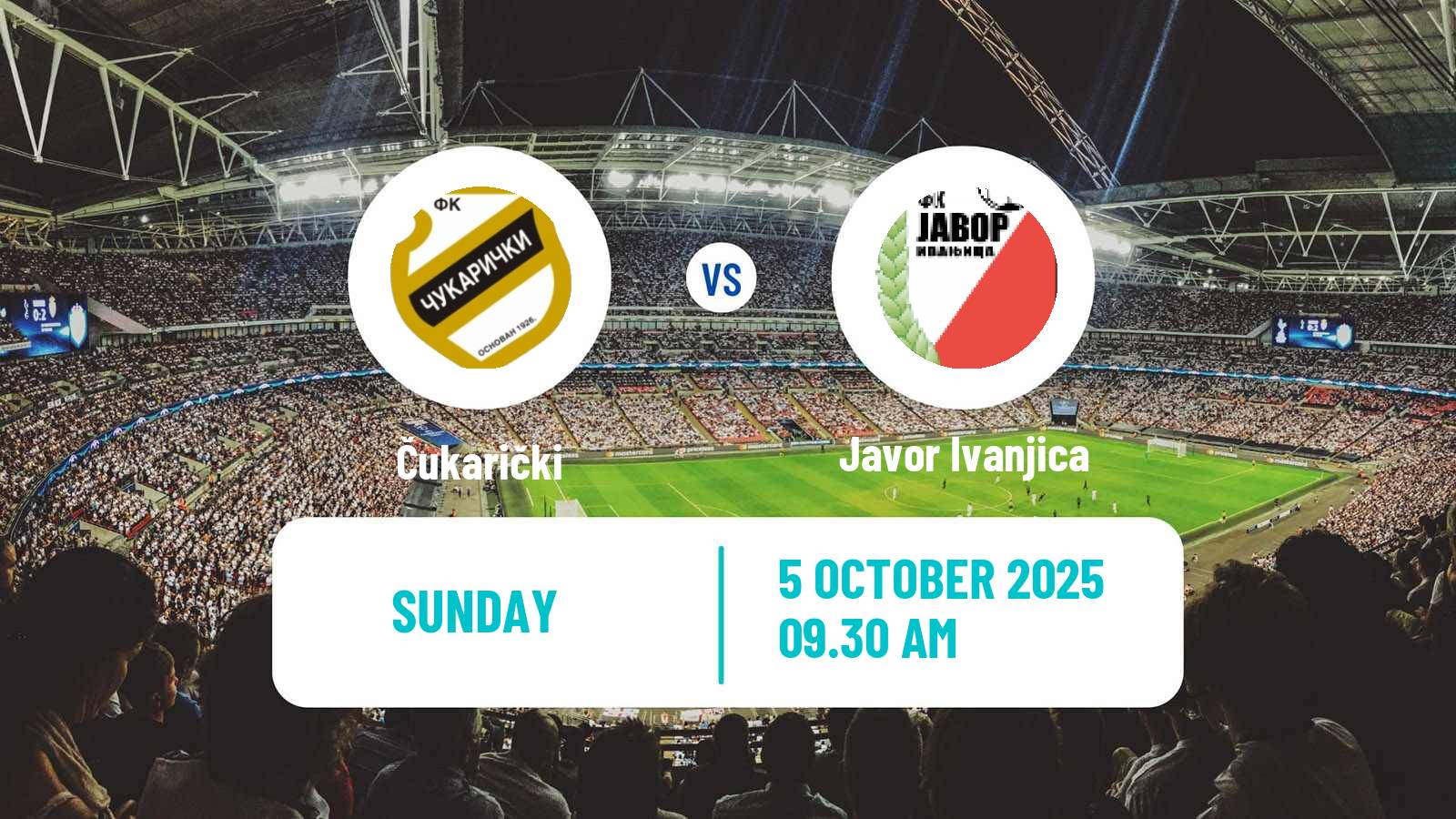 Football Serbian Superliga Čukarički - Javor Ivanjica