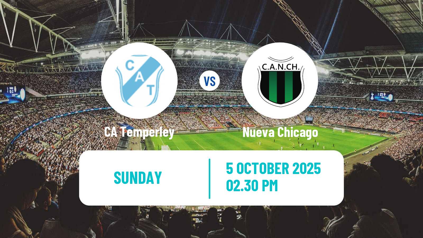Football Argentinian Primera Nacional Temperley - Nueva Chicago