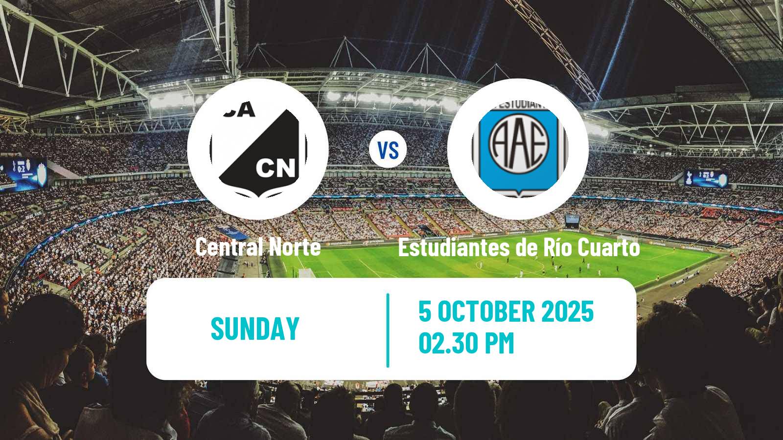 Football Argentinian Primera Nacional Central Norte - Estudiantes de Río Cuarto