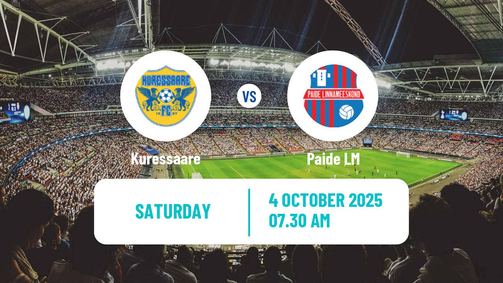 Football Estonian Meistriliiga Kuressaare - Paide LM