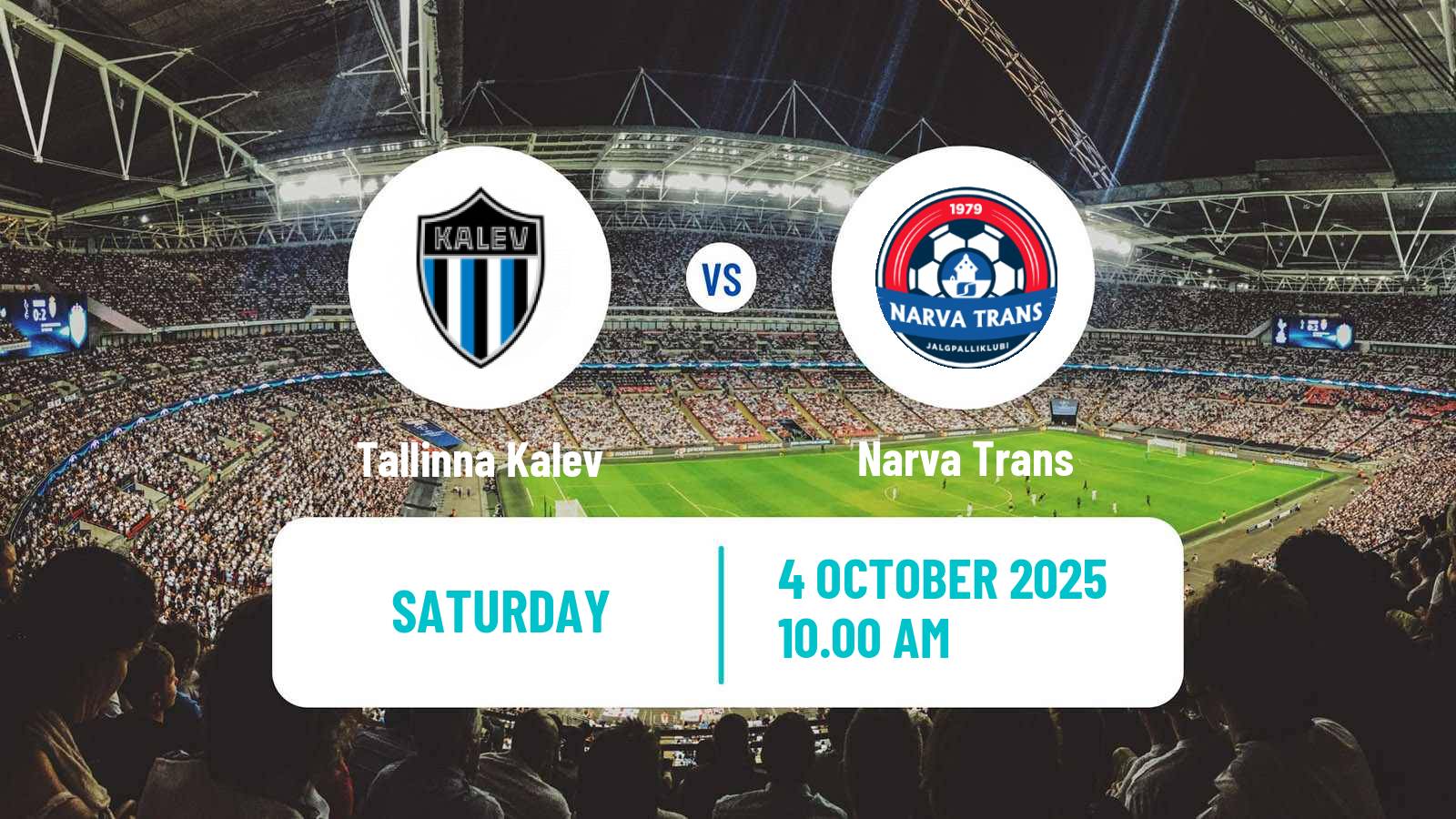 Football Estonian Meistriliiga Tallinna Kalev - Narva Trans