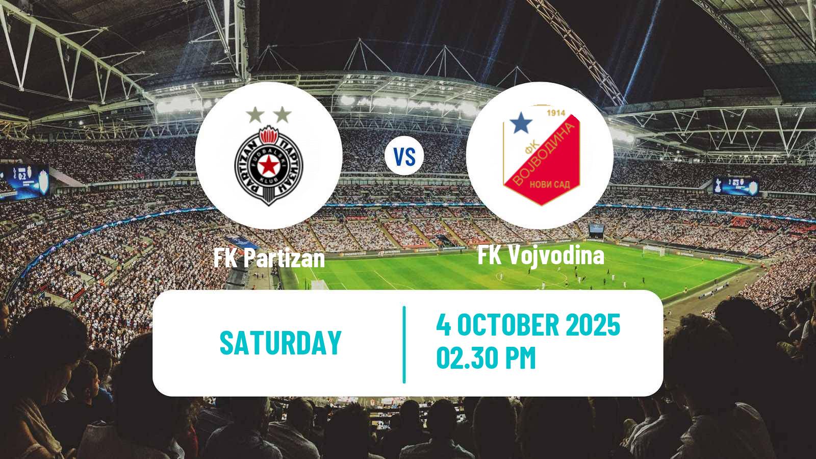 Football Serbian Superliga Partizan - Vojvodina