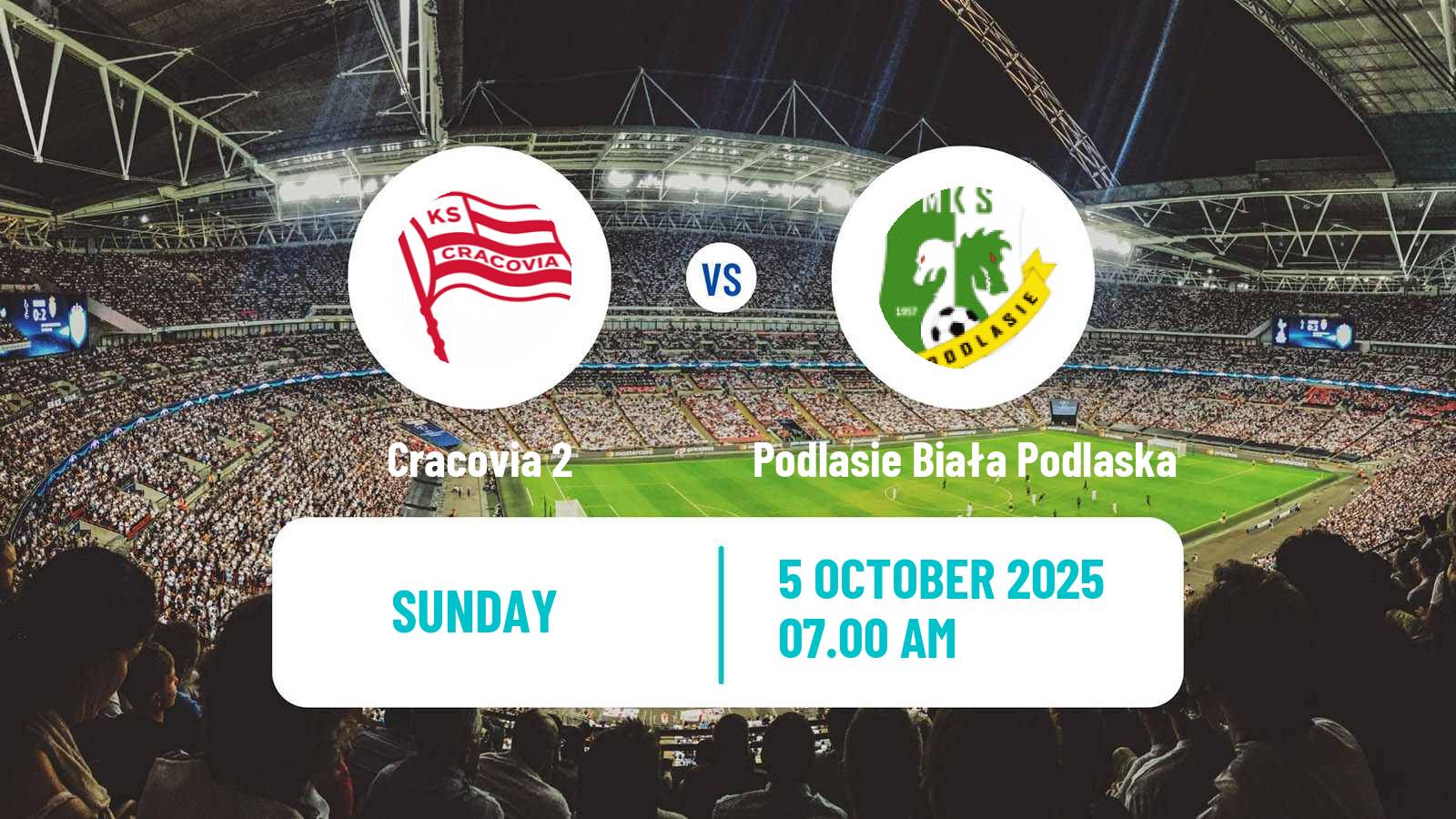 Football Polish Division 3 - Group IV Cracovia 2 - Podlasie Biała Podlaska