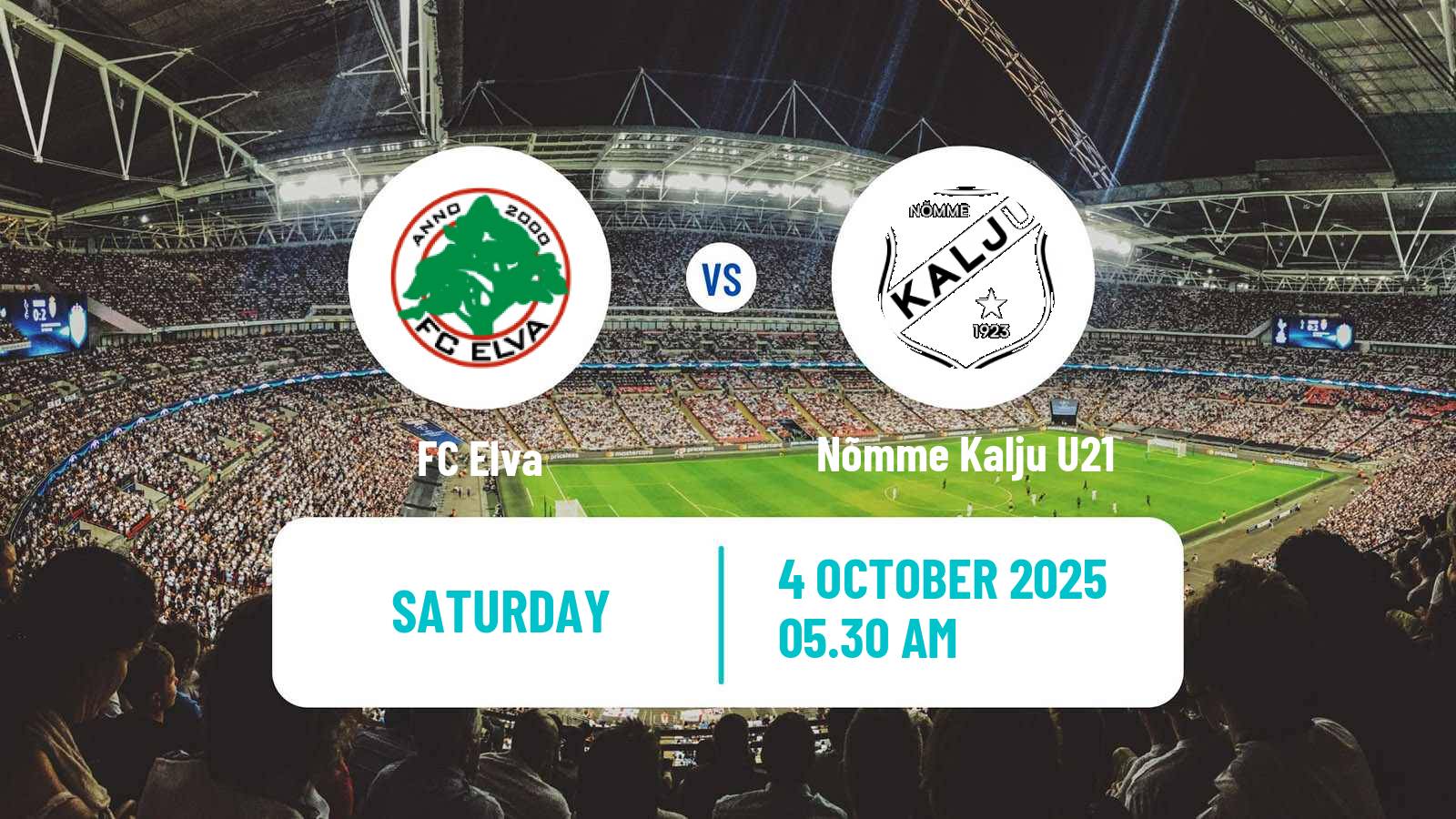 Football Estonian Esiliiga Elva - Nõmme Kalju U21
