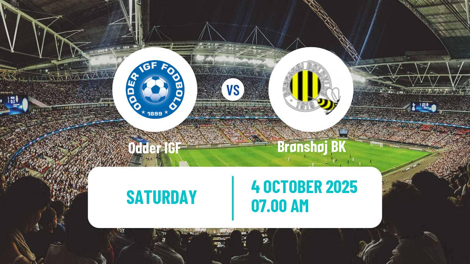 Football Danish 3 Division Odder - Brønshøj BK