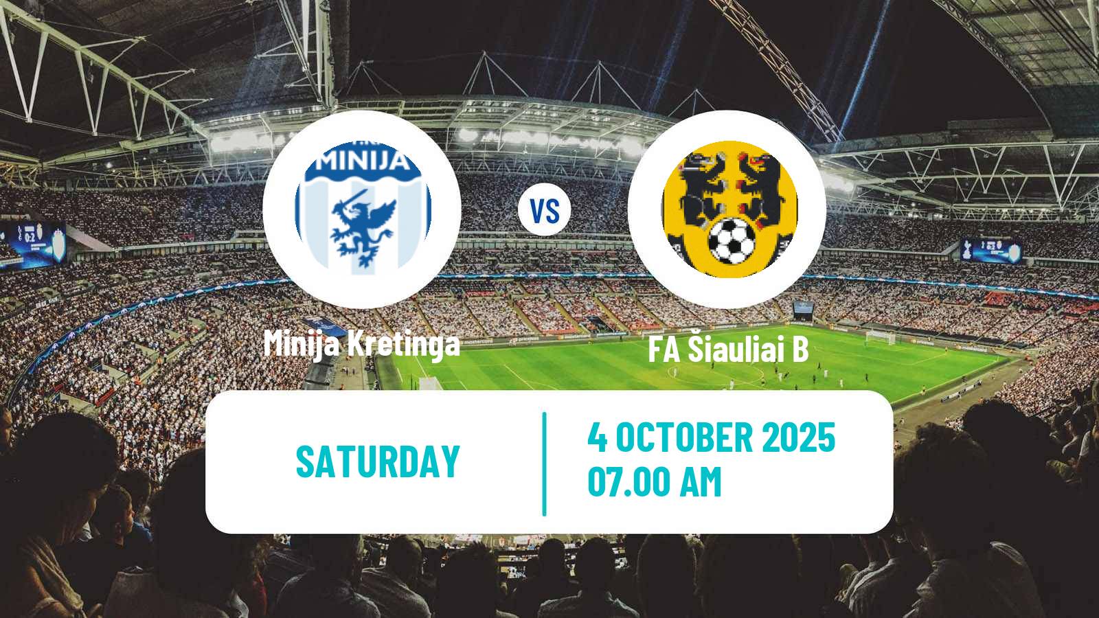 Football Lithuanian Division 2 Minija Kretinga - FA Šiauliai B