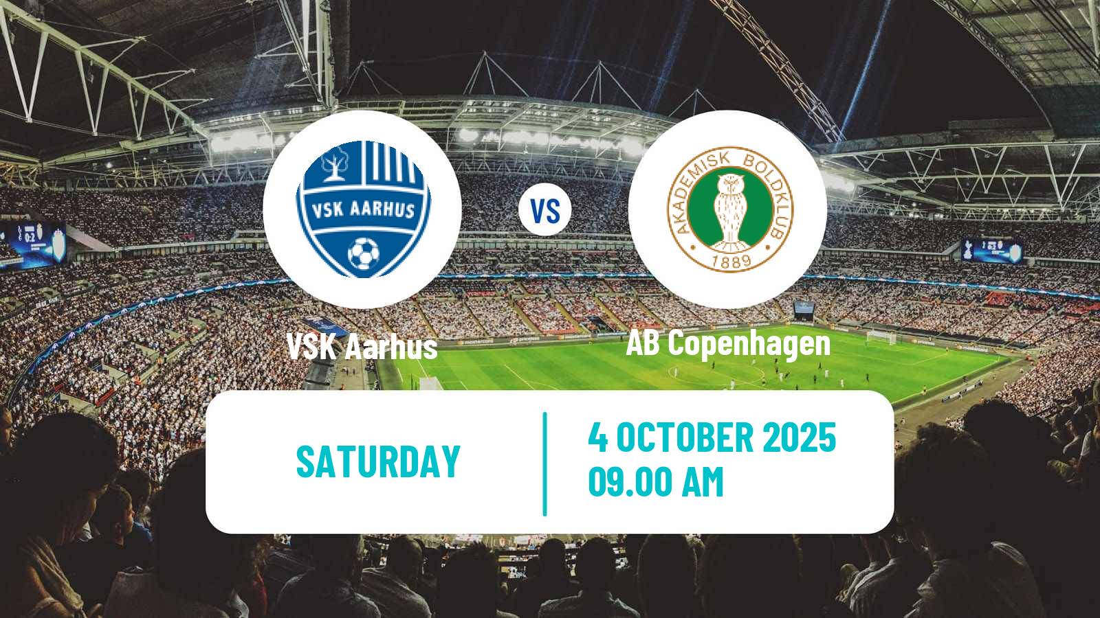 Football Danish 2 Division VSK Aarhus - AB Copenhagen