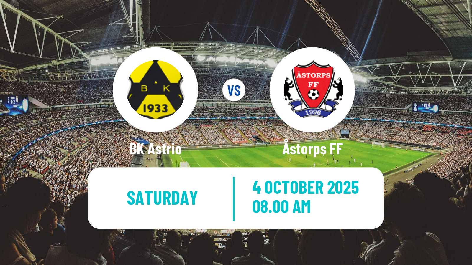 Football Swedish Division 2 - Västra Götaland Astrio - Åstorps