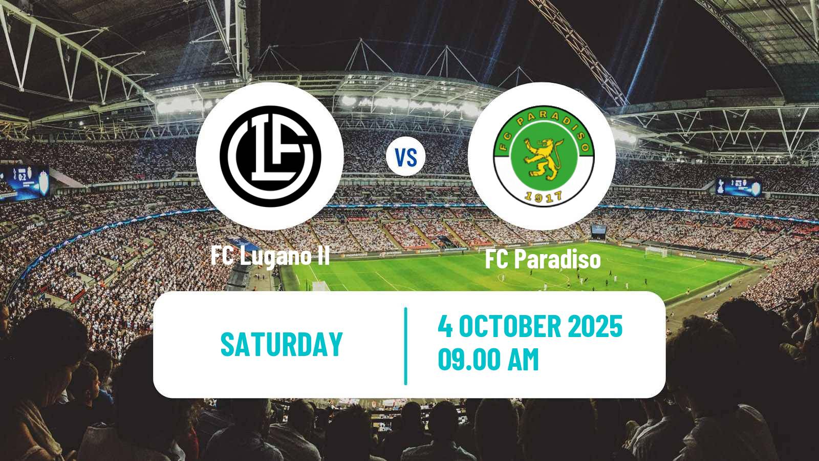 Football Swiss Promotion League Lugano II - Paradiso