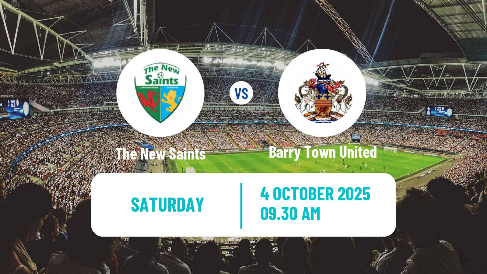 Football Welsh Cymru Premier The New Saints - Barry Town United