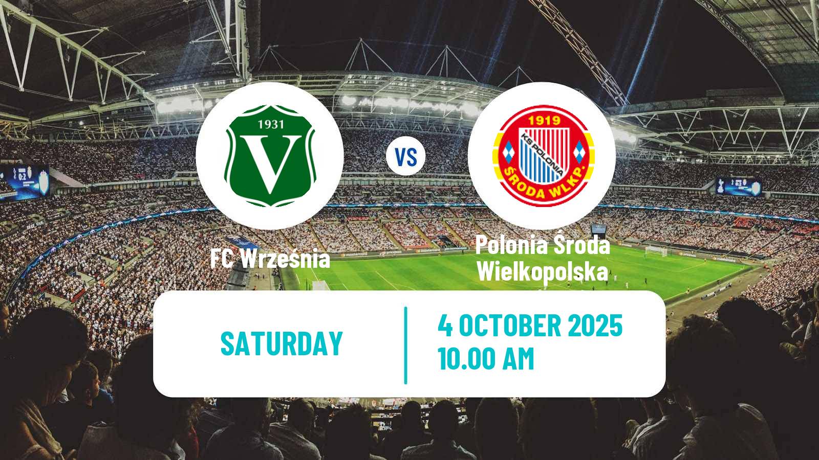 Football Polish Division 3 - Group II Września - Polonia Środa Wielkopolska