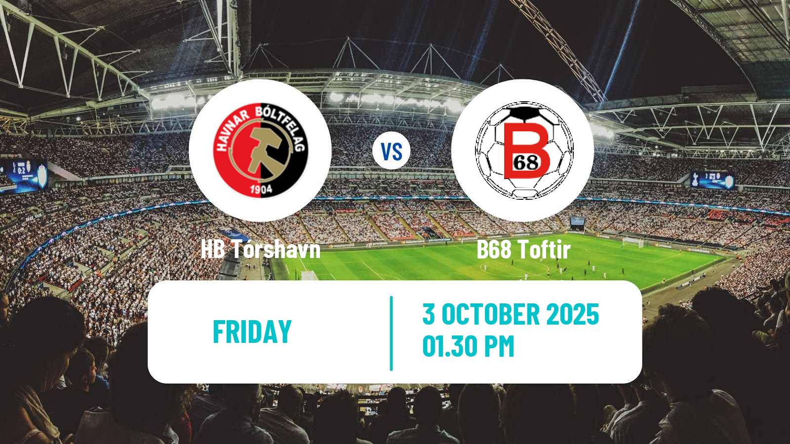 Football Faroe Islands Premier League HB Tórshavn - B68 Toftir