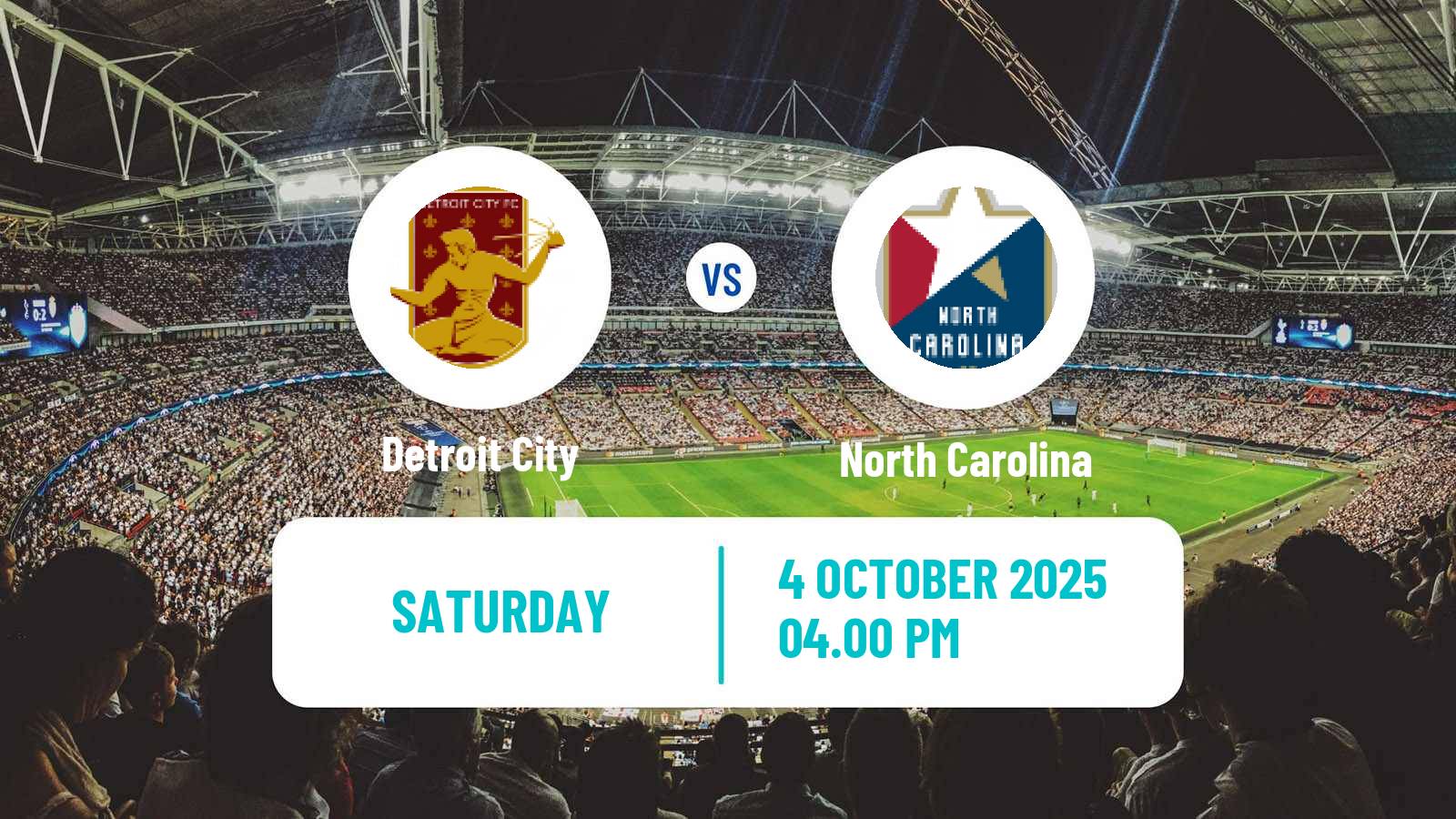 Football USL Championship Detroit City - North Carolina