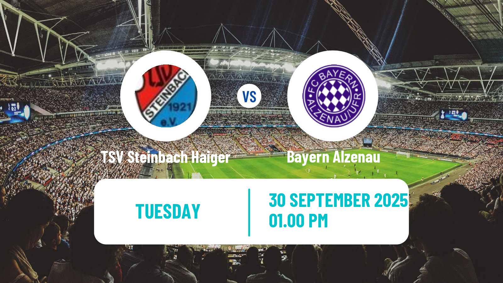 Football German Regionalliga Sudwest TSV Steinbach Haiger - Bayern Alzenau