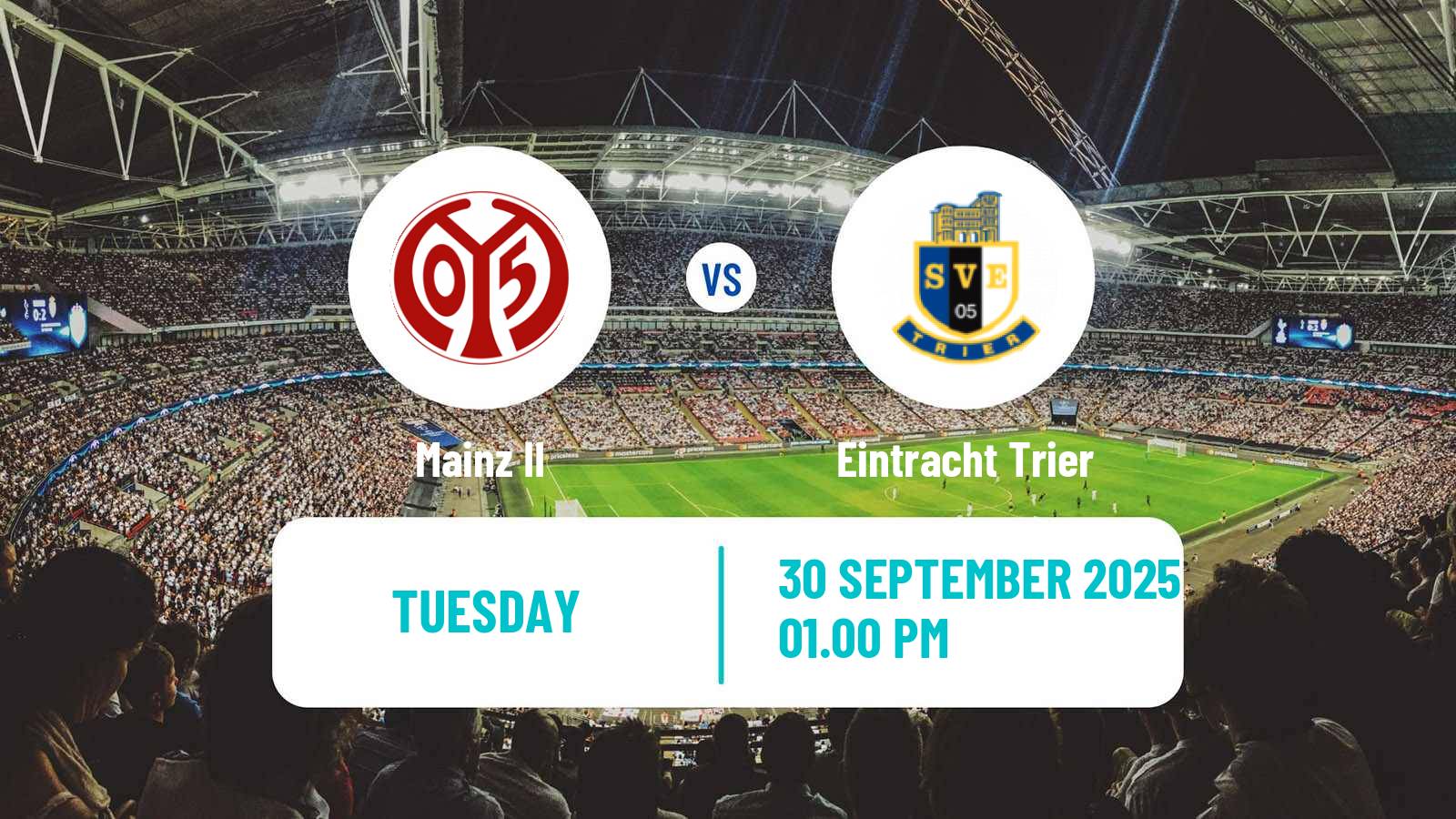 Football German Regionalliga Sudwest Mainz II - Eintracht Trier