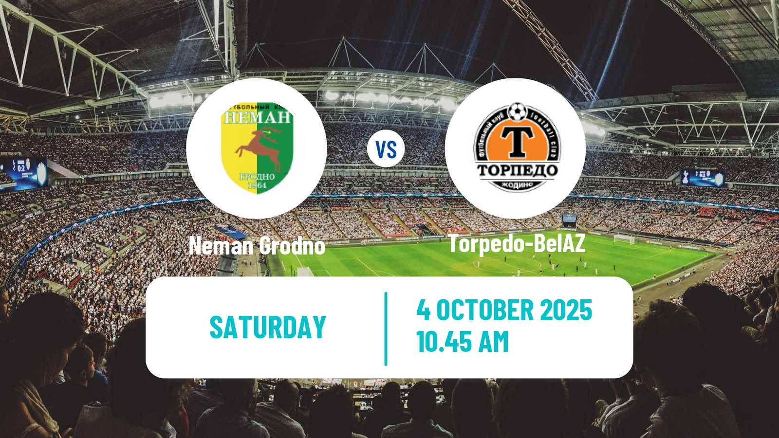Football Belarusian Vysshaya Liga Neman Grodno - Torpedo-BelAZ