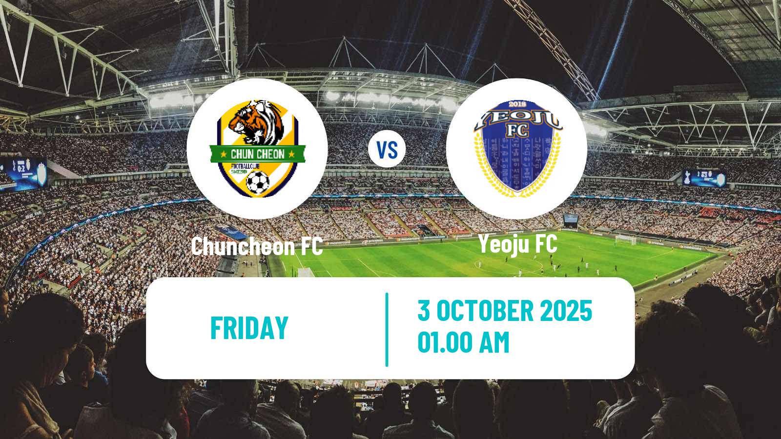 Football South Korean K3 League Chuncheon - Yeoju