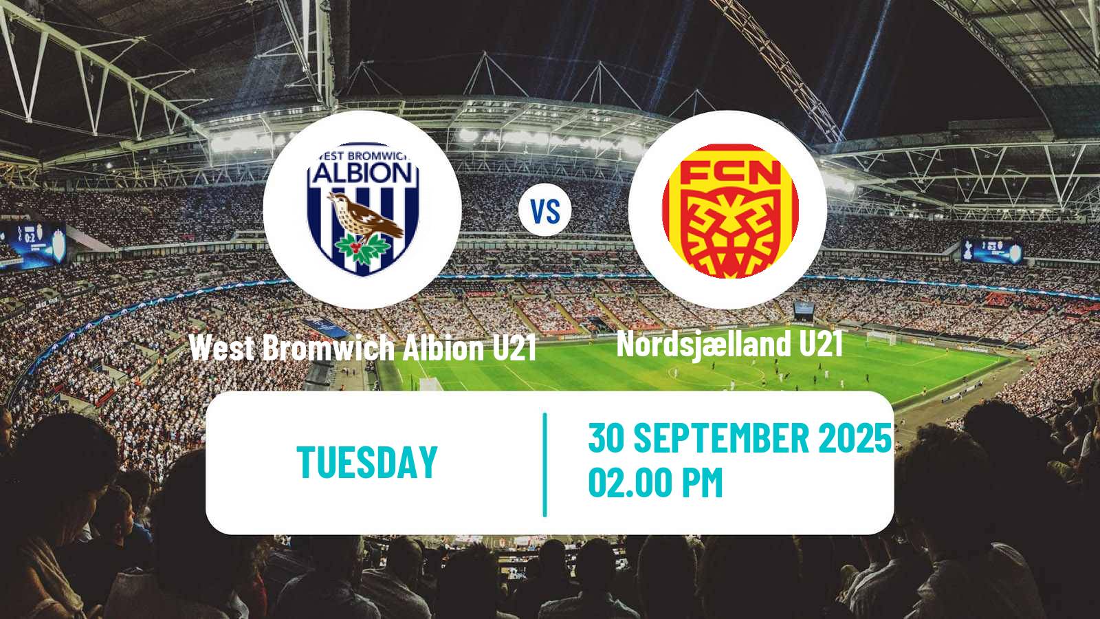 Football English Premier League International Cup West Bromwich Albion U21 - Nordsjælland U21