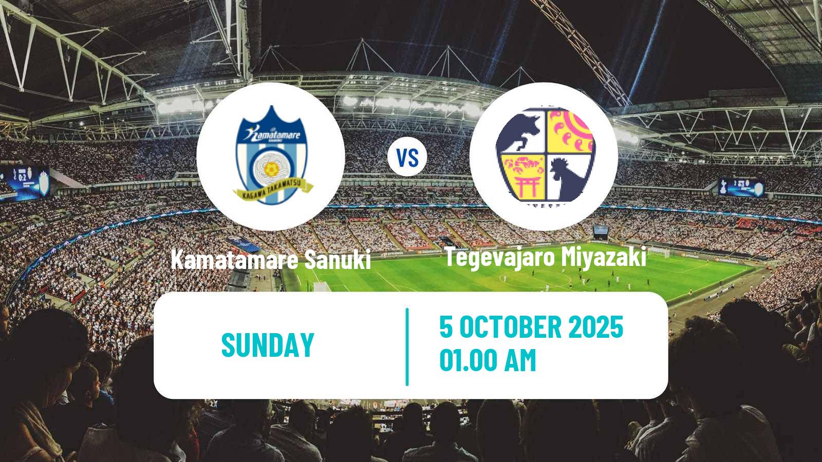 Football Japan J3 League Kamatamare Sanuki - Tegevajaro Miyazaki