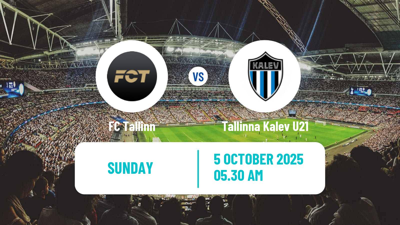Football Estonian Esiliiga FC Tallinn - Tallinna Kalev U21