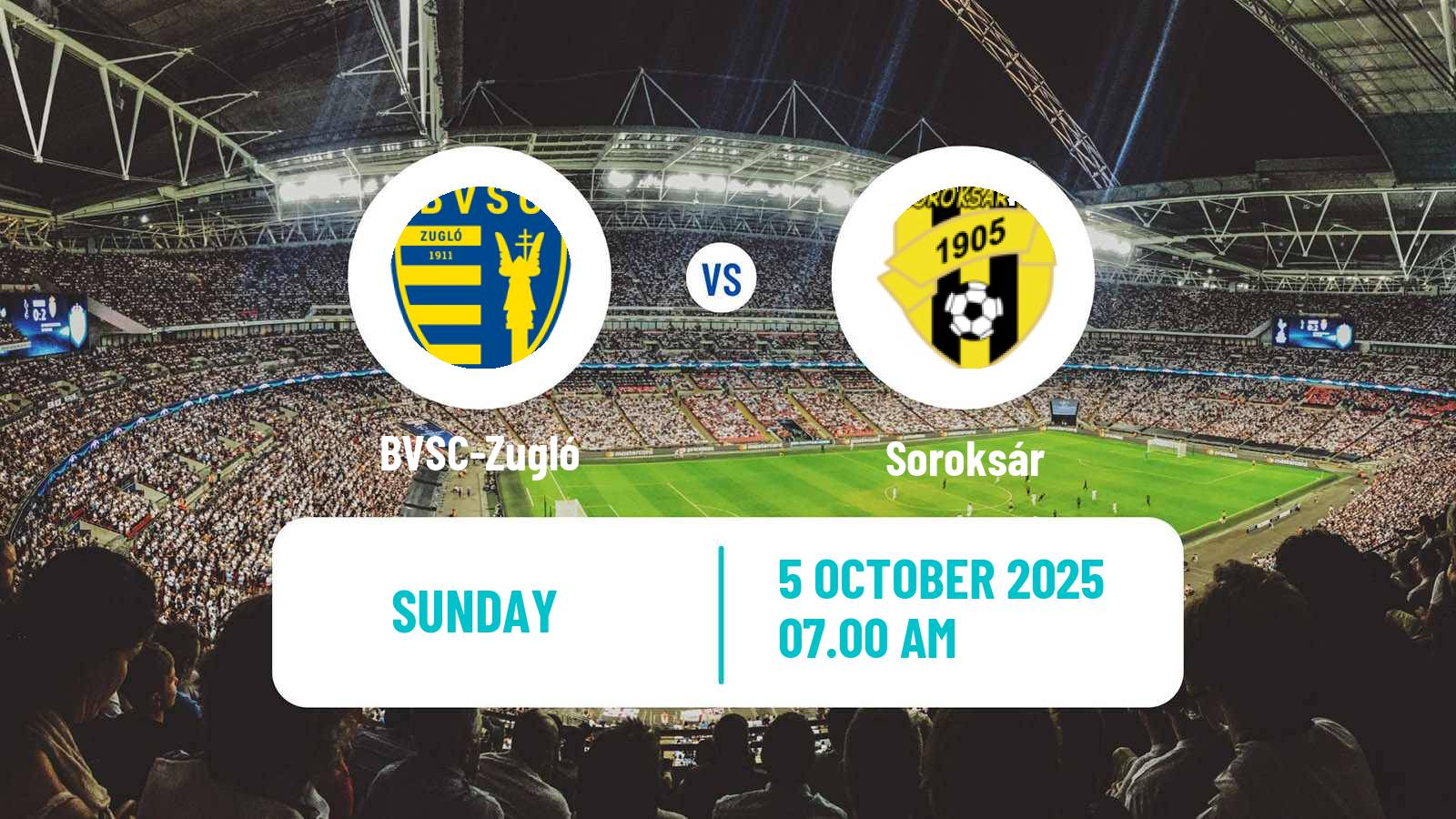 Football Hungarian NB II BVSC-Zugló - Soroksár