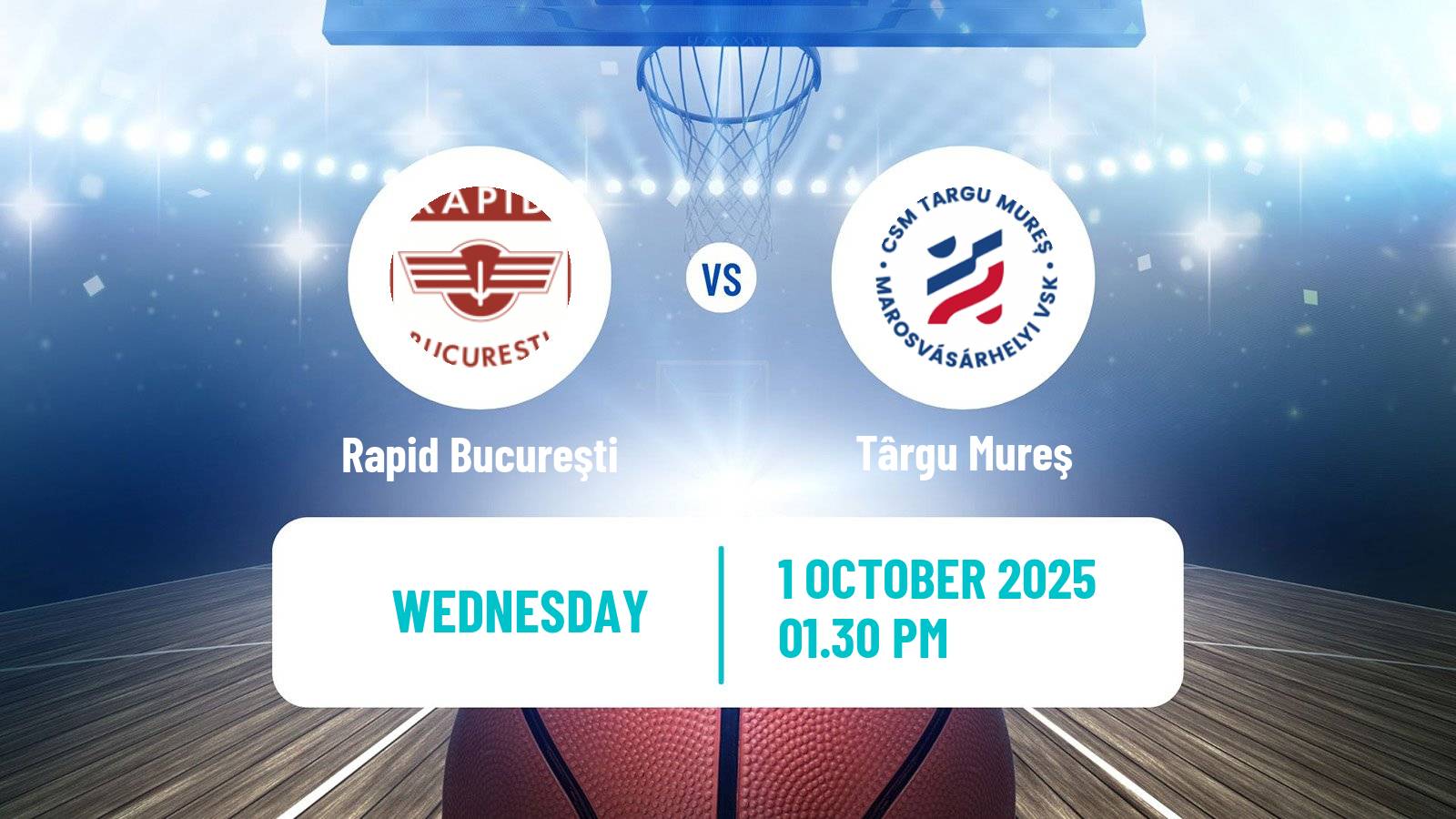 Basketball Romanian Divizia A Basketball Rapid Bucureşti - Târgu Mureş