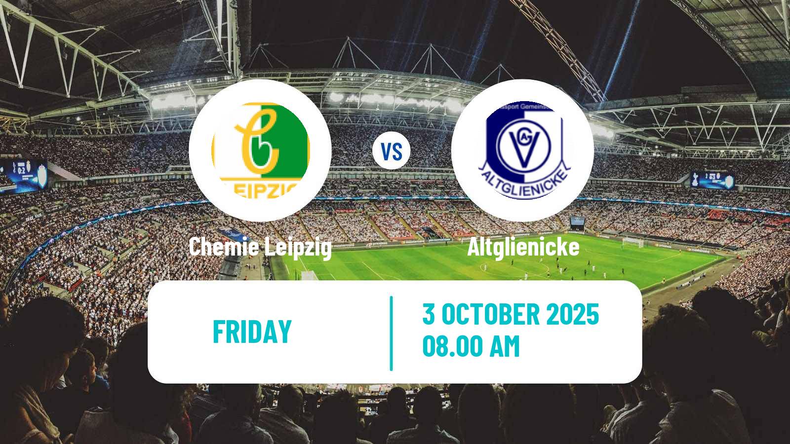 Football German Regionalliga Nordost Chemie Leipzig - Altglienicke