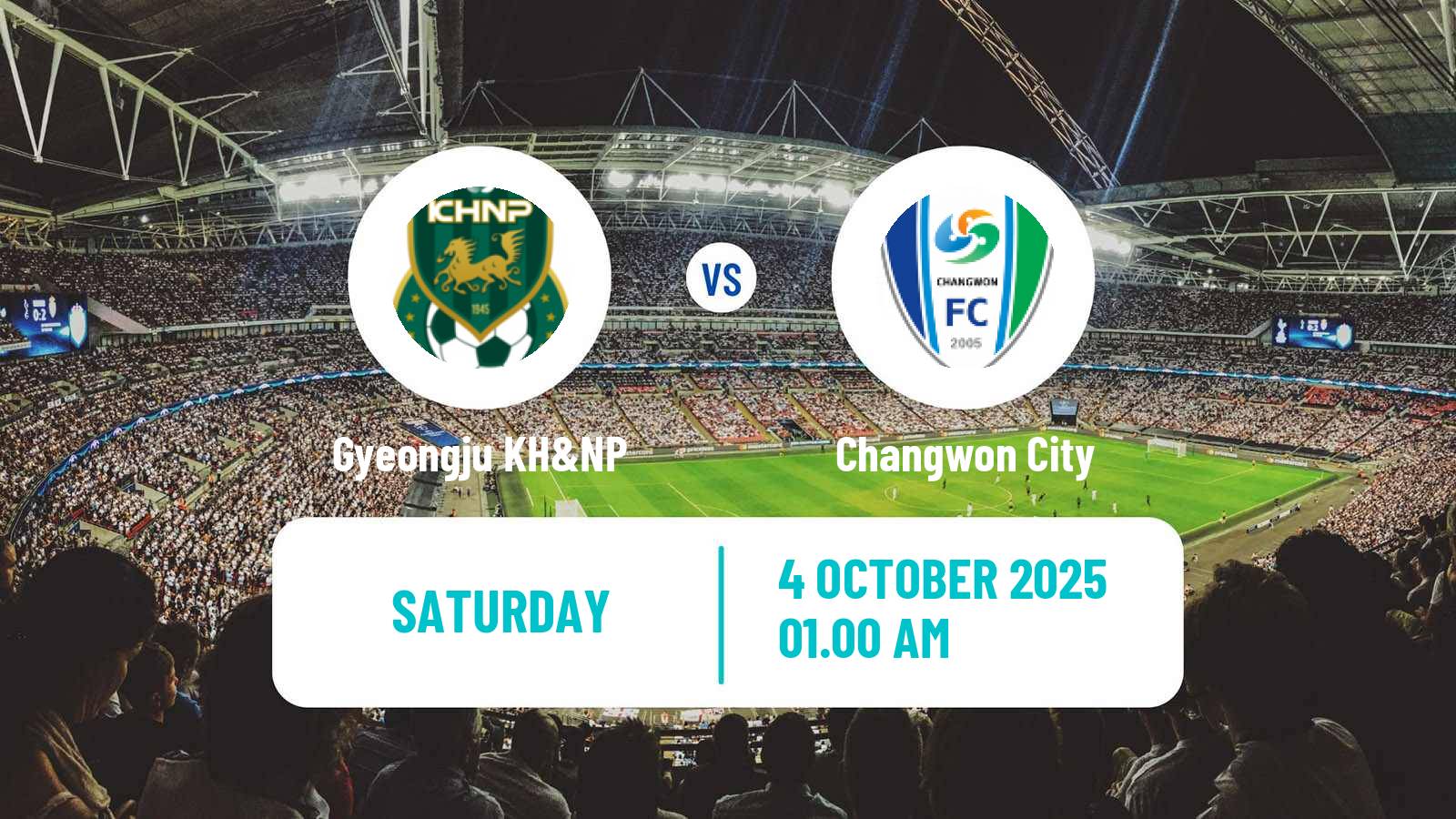 Football South Korean K3 League Gyeongju KH&NP - Changwon City