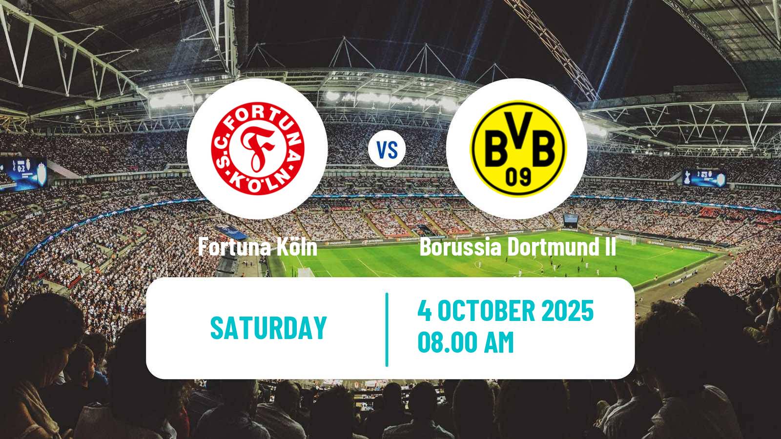 Football German Regionalliga West Fortuna Köln - Borussia Dortmund II