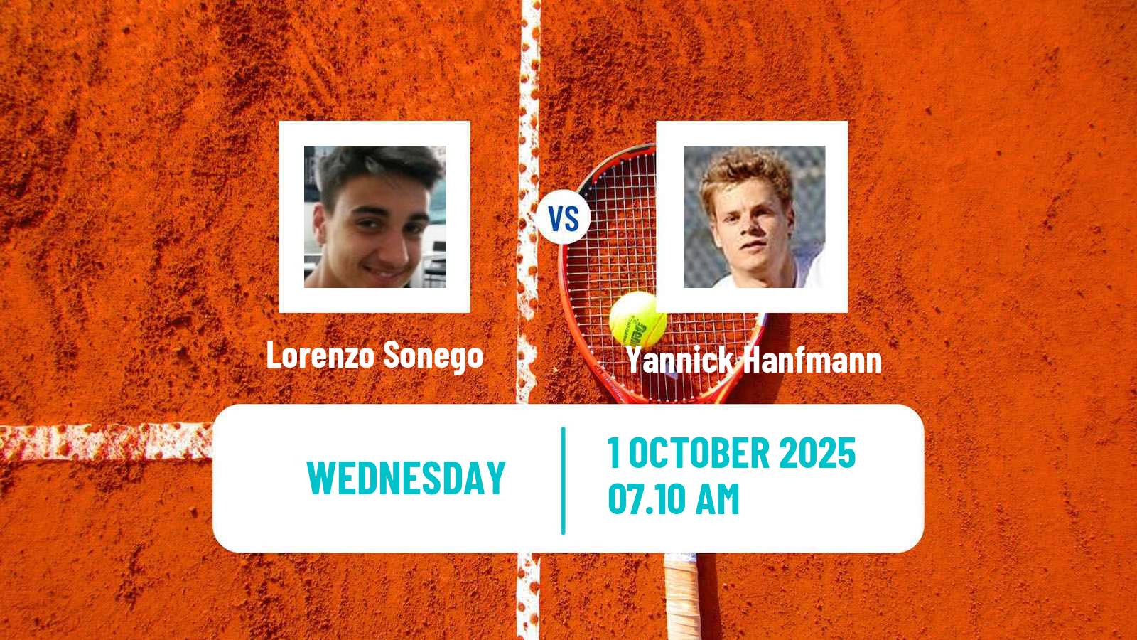 Tennis ATP Shanghai Lorenzo Sonego - Yannick Hanfmann