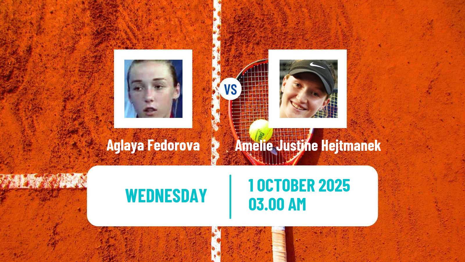 Tennis ITF W15 Sharm Elsheikh 13 Women Aglaya Fedorova - Amelie Justine Hejtmanek