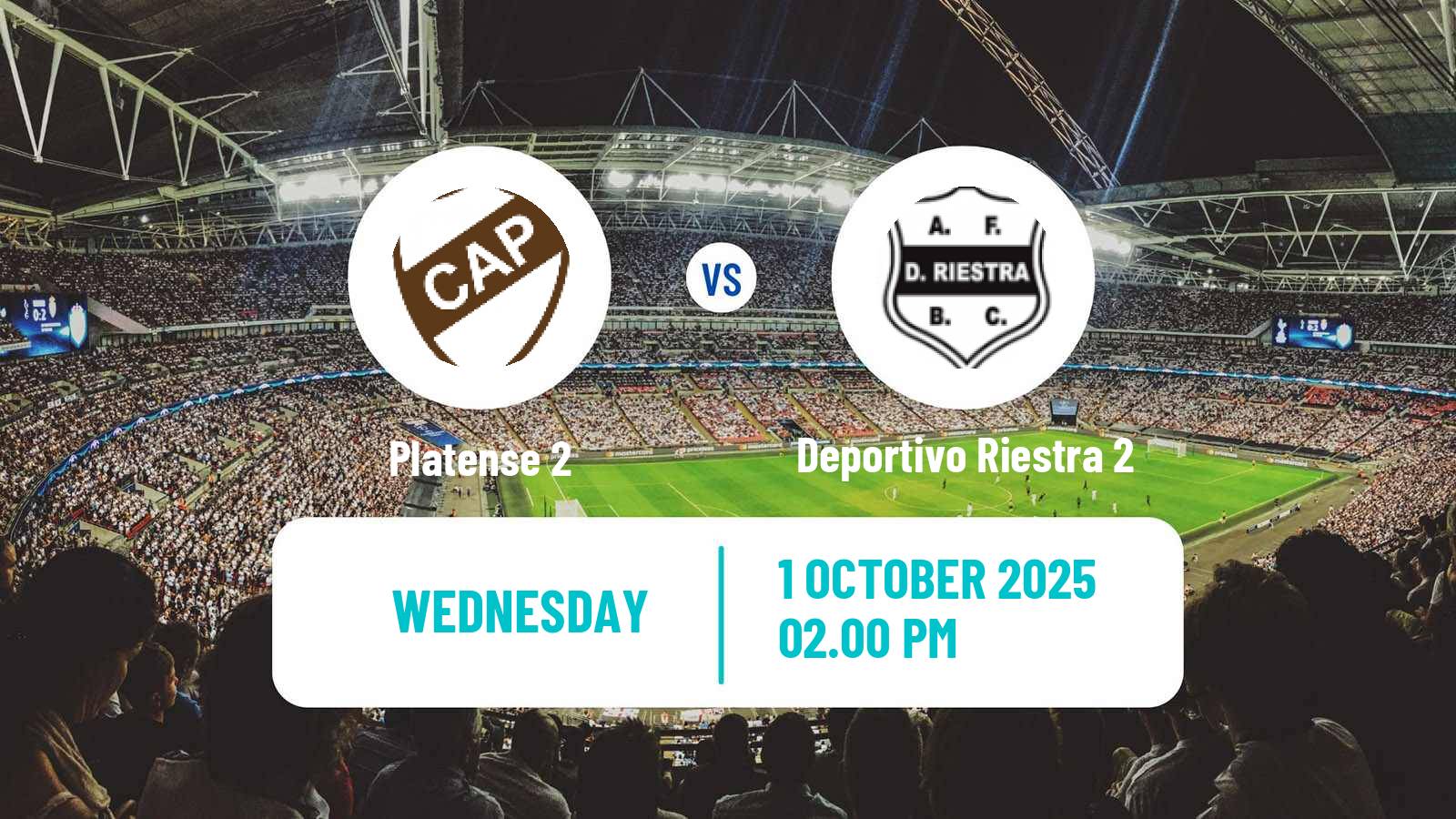 Football Argentinian Reserve League Platense 2 - Deportivo Riestra 2