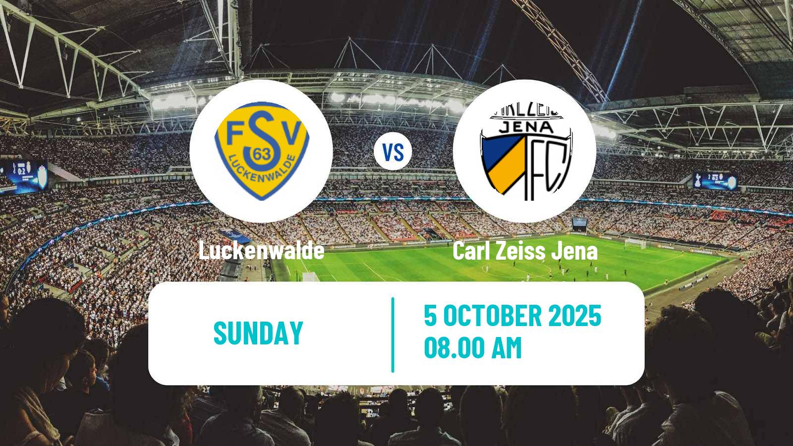 Football German Regionalliga Nordost Luckenwalde - Carl Zeiss Jena
