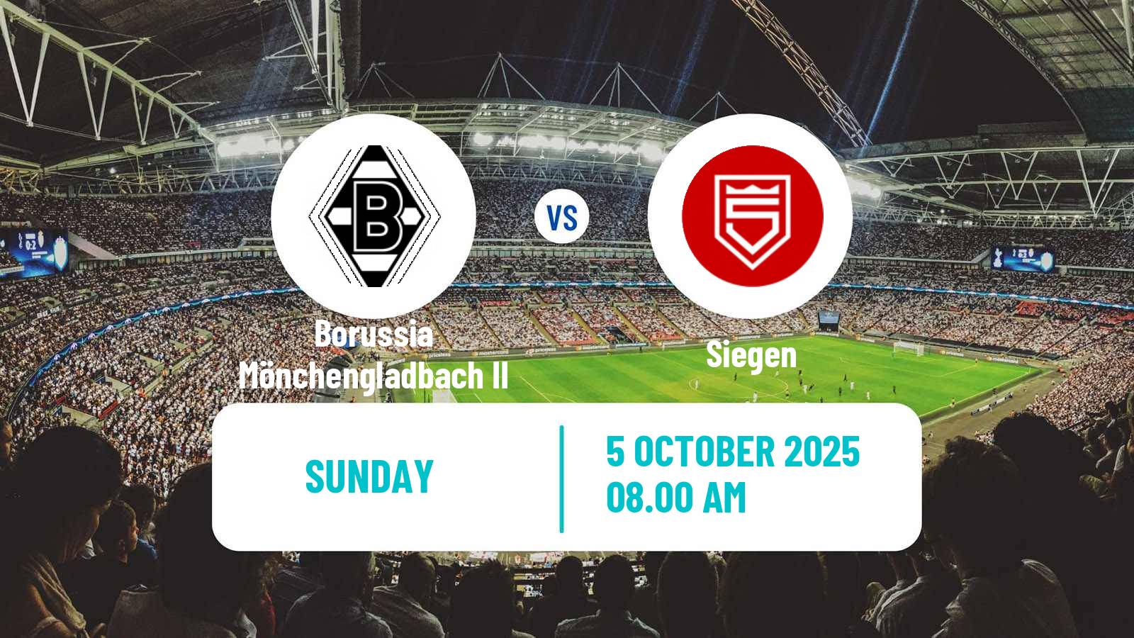Football German Regionalliga West Borussia Mönchengladbach II - Siegen