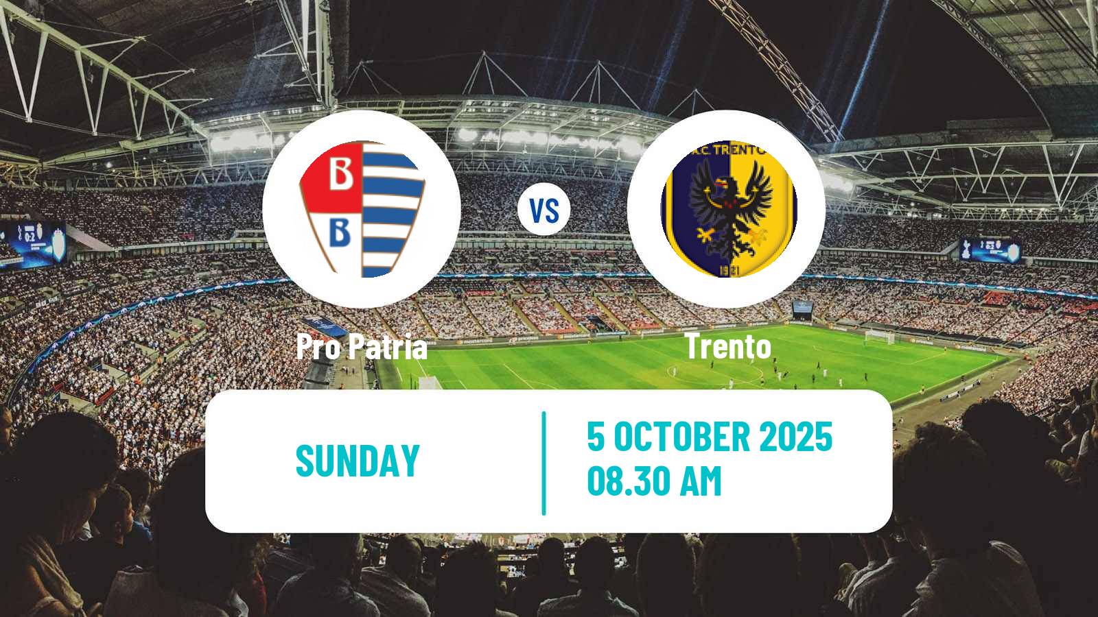 Football Italian Serie C Group A Pro Patria - Trento